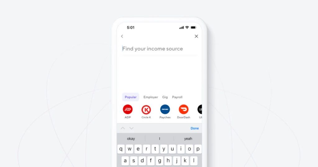 Searchbar screenshot with logos