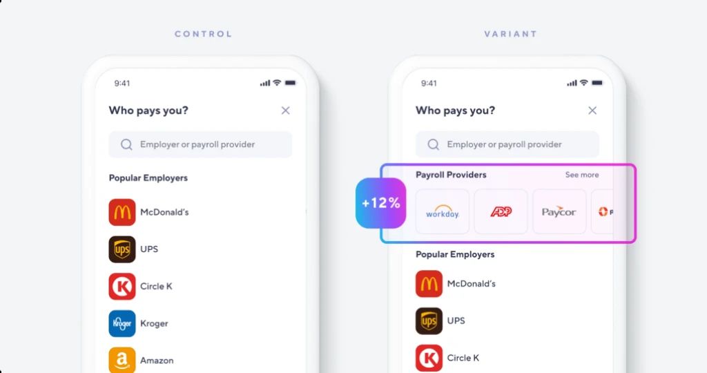 Experiment screenshot